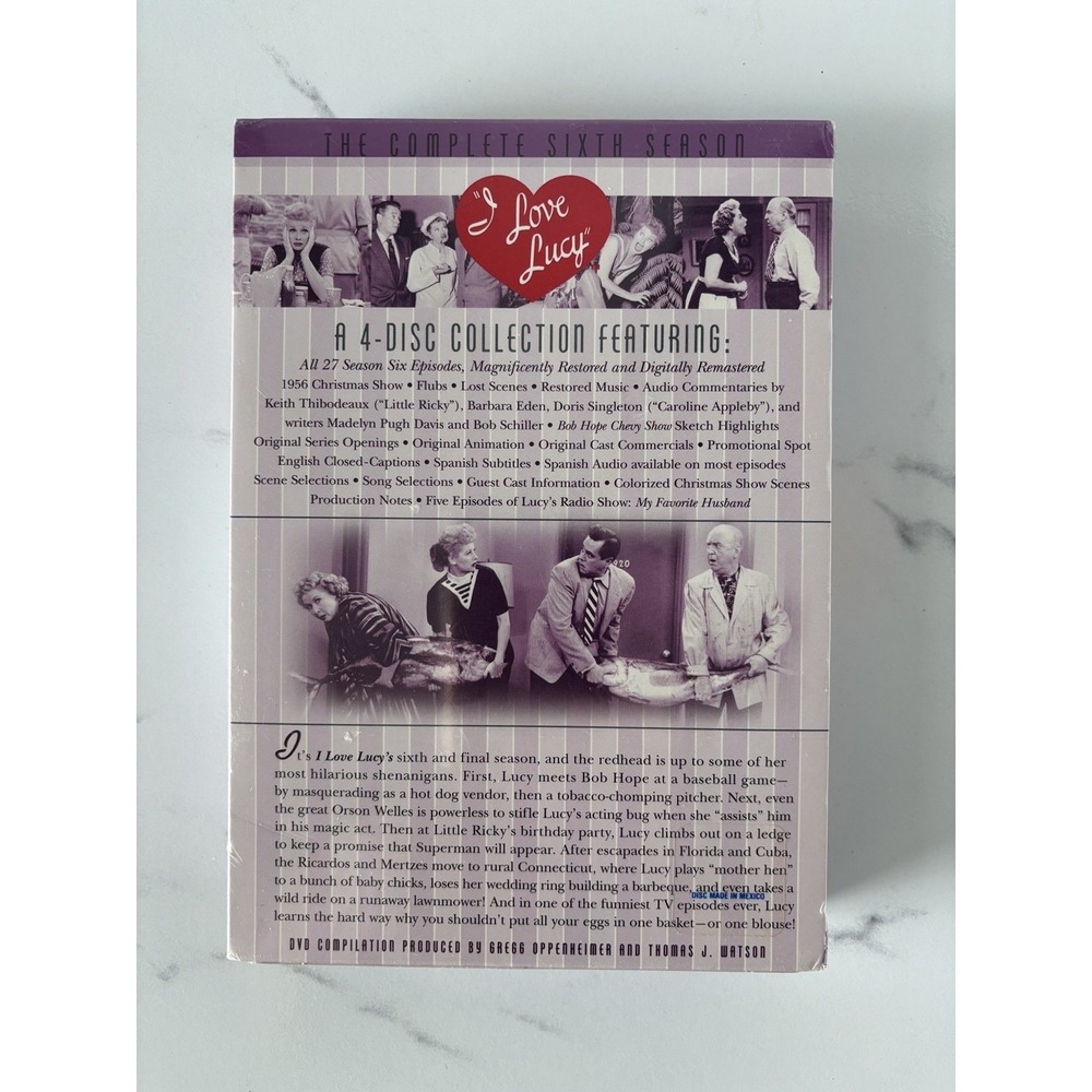 I Love Lucy - The Complete Sixth Season (DVD, 2006, 4-Disc Set) ~ Sealed - Picture 2 of 6